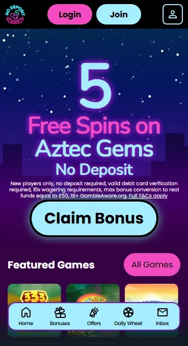 No Deposit Slots Casino — mobile